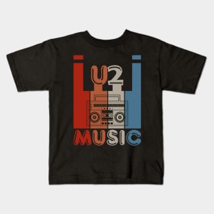 U2 Music Vintage Retro Kids T-Shirt